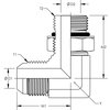 World Wide Fittings Male JIC to Male O-Ring Boss Adjustable 90° Elbow F5515X12X12